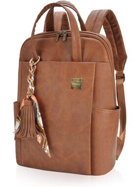 Stylish Slim Laptop Backpack for Women - Lightweight 15.6" Computer Bag, Work
